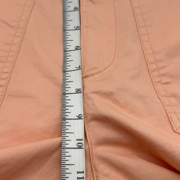 GAP Girlfriend Khaki Shorts size 0 Stretch High Rise Color Peach Martini NWT - Picture 9 of 10